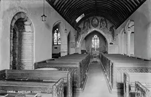 Beams Prints: Interior of Mortehoe Church