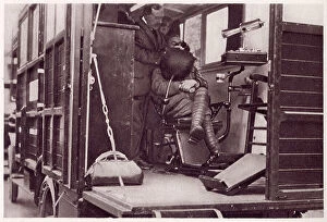Surgery Collection: Interior of a new mobil van to treat toothaches and trench-gum, for the trenches