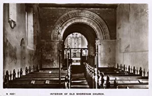 Interior of old church, Shoreham-by-Sea, Sussex