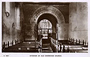 Images Dated 18th October 2019: Interior of old church, Shoreham-by-Sea, Sussex