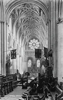Stonework Prints: Interior of Oxford Cathedral