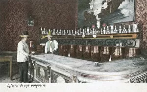 Interior of a pulque bar, Mexico City, Mexico