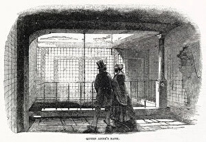 Medicinal Collection: Interior of Queen Anne's Bath, a natural springs between Holborn and Long Acre, London, 1845