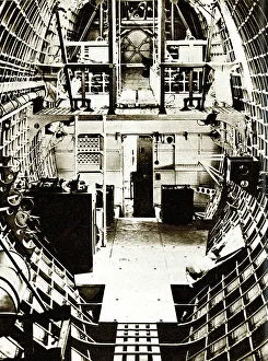 Interior of RAF Flying Boat, WW2