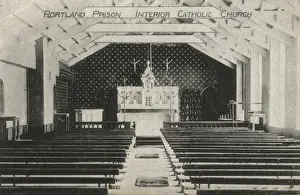 Convicts Prints: Interior of RC Church, Portland Prison, Dorset