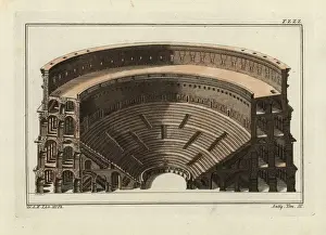 Robertvonspalart Prints: Interior of a Roman ampitheatre