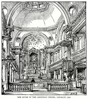 Images Dated 25th September 2018: Interior of the Sardinian Chapel, 1893