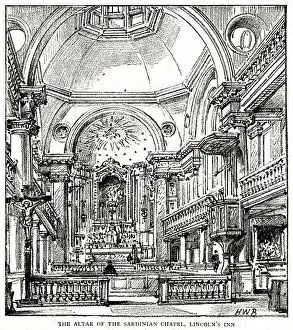Sardinian Prints: Interior of the Sardinian Chapel, 1893