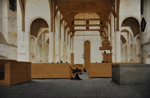 Interior of the Sint-Odulphuskerk in Assendelft, 1649, by Pi Interior of the Sint-Odulphuskerk in Assendelft, 1649, by Pi