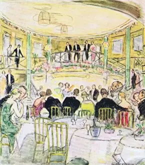 Interior sketch of the Caf de Paris, London, 1926