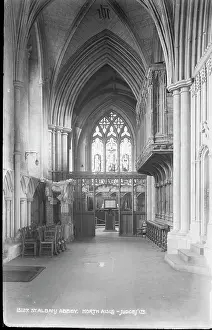 Aisle Prints: Interior of St. Albans Abbey - North Aisle