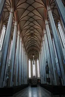 Interior, St Martins Church, Landshut, Bavaria, Germany