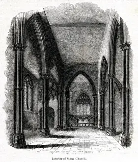 Interior, St Marys Church, Stone, near Dartford, Kent