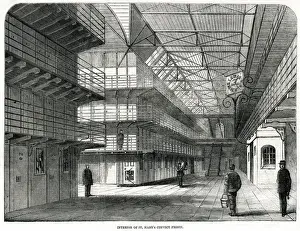 Convicts Prints: Interior of St Marys Convict Prision 1861