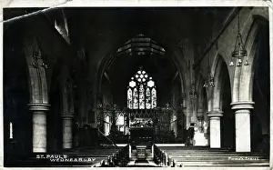 Walsall Prints: Interior of St Pauls Church, Wednesbury, Staffordshire