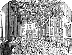 Horace Prints: Interior of Strawberry Hill House, London, 1842