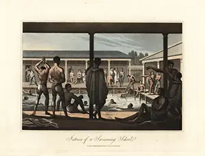 Interior of a swimming school, Paris
