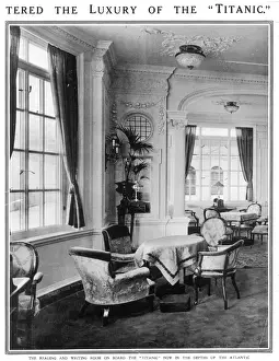 Sank Prints: Interior Tea Room on the Titanic
