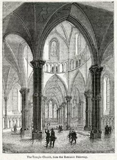 Arches Collection: Interior of the Temple Church, London
