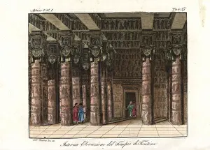 Hathor Prints: Interior of the Temple of Hathor