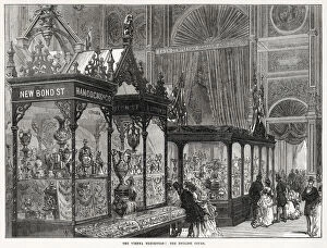 Briton Gallery: Interior of the temporary Vienna Universal Exhibition, showing the English court