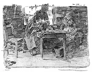 Gloomy Prints: The interior of a traditional Dutch cottage at Volendam