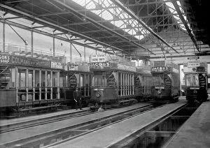 Jacob Collection: Interior of tramshed, Lytham St Annes, Lancashire