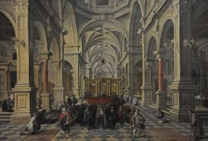 Images Dated 15th February 2012: Interior view of a church, 1624, by Bartholomeus van Bassen