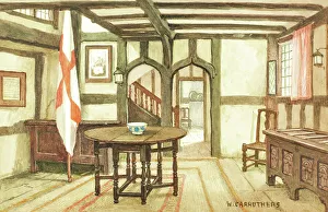 Stratford Prints: Interior view of Harvard House, Stratford-upon-Avon