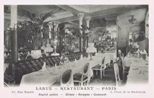 Images Dated 22nd June 2016: An interior view of the Larue restaurant, Paris, 1920s