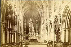 Vaulted Prints: Interior view, Lichfield Cathedral, Lichfield, Staffordshire