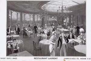 Laurent Collection: An interior view of Restaurant Laurent, Paris, 1920s