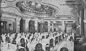 Romano Prints: An interior view of restaurant Romano, Paris