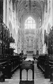 Carvings Prints: Interior of Winchester Cathedral Choir