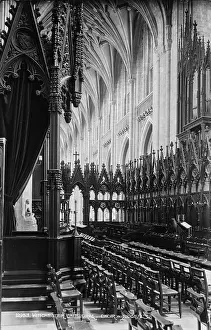 Ceilings Prints: Interior of Winchester Cathedral Choir