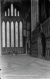 Minster Prints: Interior of York Minster Featuring the Five Sisters Window