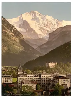 Interlaken Prints: Interlaken, hotels, Bernese Oberland, Switzerland