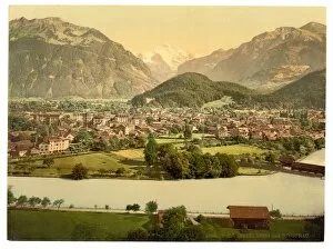Aare Gallery: Interlaken and the Jungfrau, Aare River in foreground, Berne