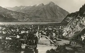Thun Prints: Interlaken and Lake Thun from Niesen