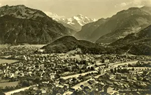 Interlaken Prints: Interlaken and Unterseen, Bern, Switzerland