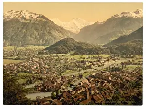 Interlaken Prints: Interlaken and Unterseen, Bernese Oberland, Switzerland