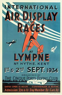 1934 Collection: International Air Display and Races Poster