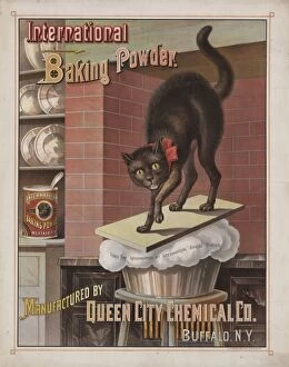 Baking Collection: International baking powder. Manufactured by Queen City Chem