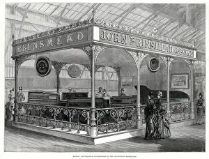 Pianoforte Prints: International Exhibition - John Brinsmead & Sons pianos 1885 International