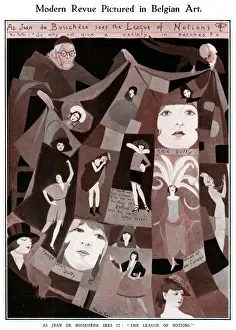 Bosschere Prints: Interpretation of the League of Notions, 1921