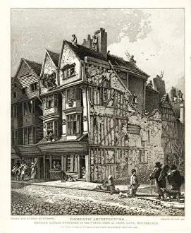 Smithfield Prints: Interregnum timber and plaster houses on Long