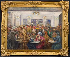 Civilians Gallery: Interval drinks at the Olympia, Paris, WW1