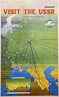 Ussr Collection: Intourist poster, Visit the USSR