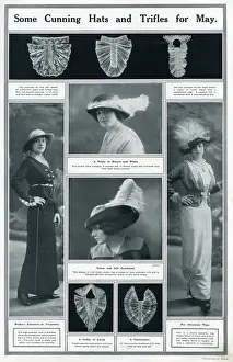 Tulle Prints: Intricate laced jabot for May 1913