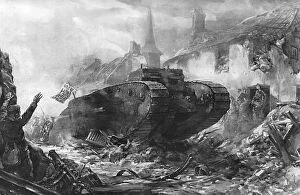The introduction of tanks into battle on the Western Front